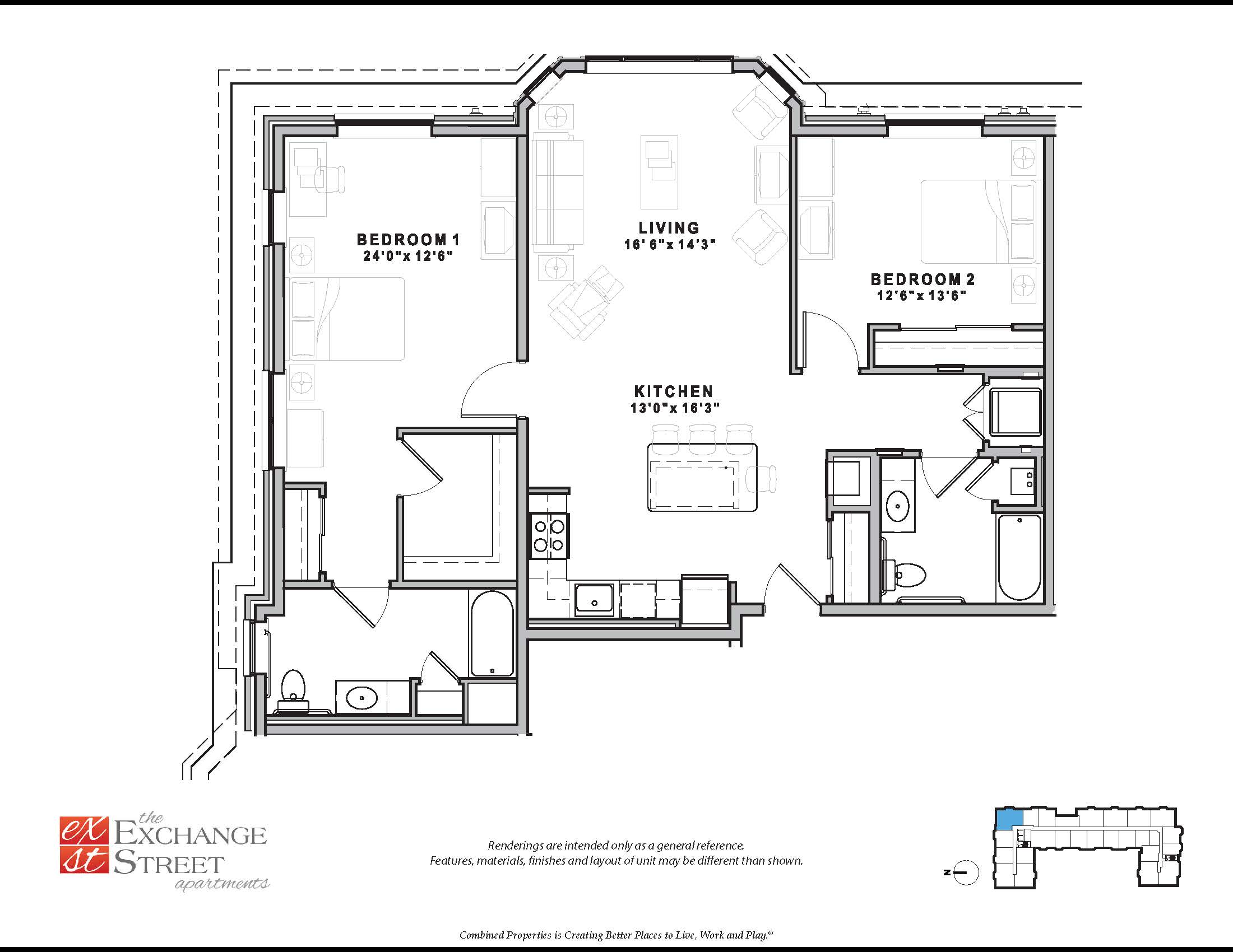 Malden - 2 Beds, 2 Baths - Image 2